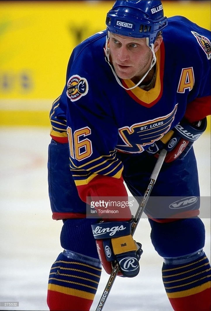 BRETT HULL  St. Louis Blues 1993 CCM Throwback NHL Hockey Jersey