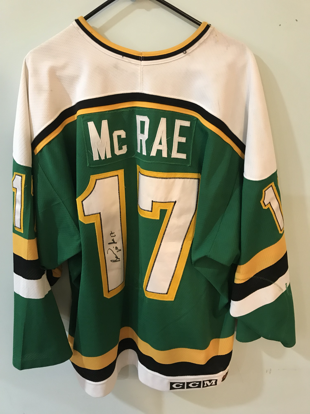 1987-88 Basil McRae Game Worn Jersey. Minnesota North Stars, Lot #62180