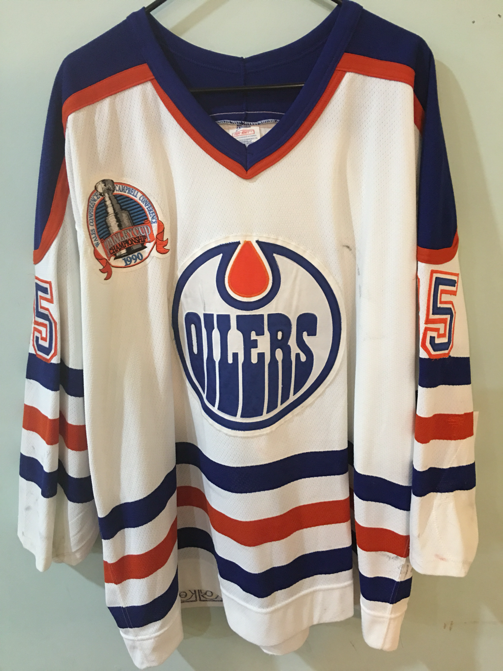 2005-06 Chris Pronger Edmonton Oilers Game Worn Jersey - Photo