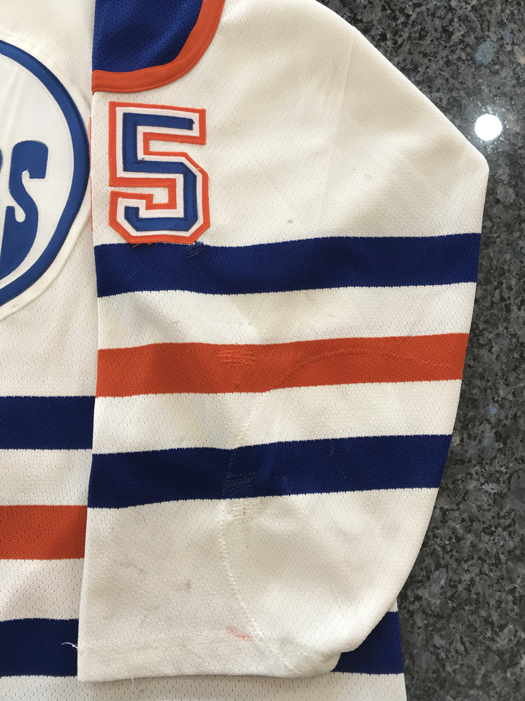 1997-98 Georges Laraque Game Worn Edmonton Oilers Jersey