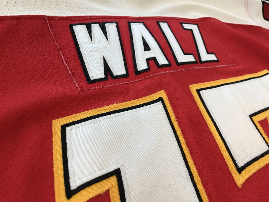 1994-95 Wes Walz Calgary Flames Game Worn Jersey – “15-year Anniversary” –  Team Letter