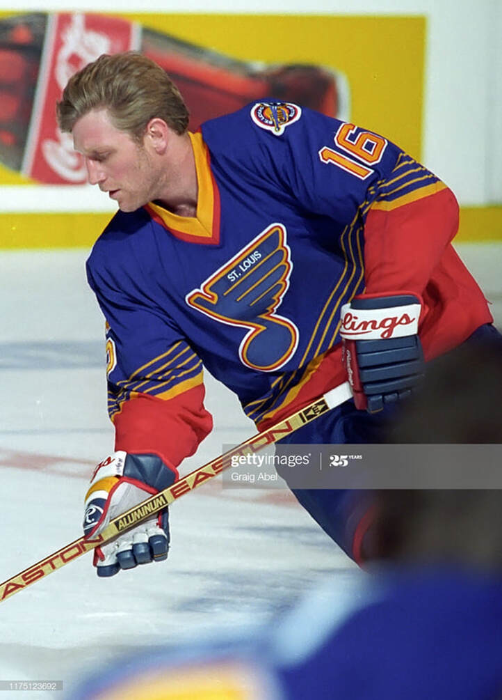 1995-96 Brett Hull St. Louis Blues Stanley Cup Play-Offs Game Worn